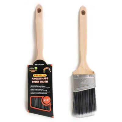 Flat Paint Brushes Set with Hog Bristle and Short Varnished Birch Wood Handle for Oil&Acrylic